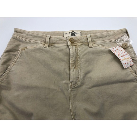 NEW Free People‎ We the Free Fine Line Straight Cropped Pants Velvet Moon Rising - Picture 3 of 8